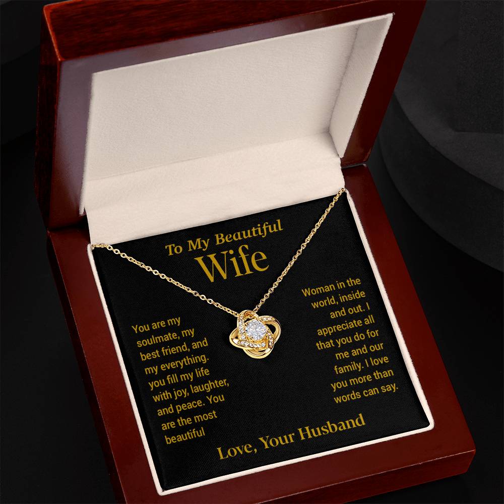 To My Wife Necklace, Gift For Wife, Anniversary Gift For Wife, Christmas Gift 22_11_Gold