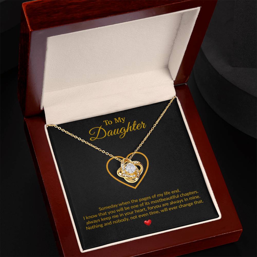 To My Daughter Necklace, Gift for Daughter from Dad, Father Daughter Necklace 14_8_Gold