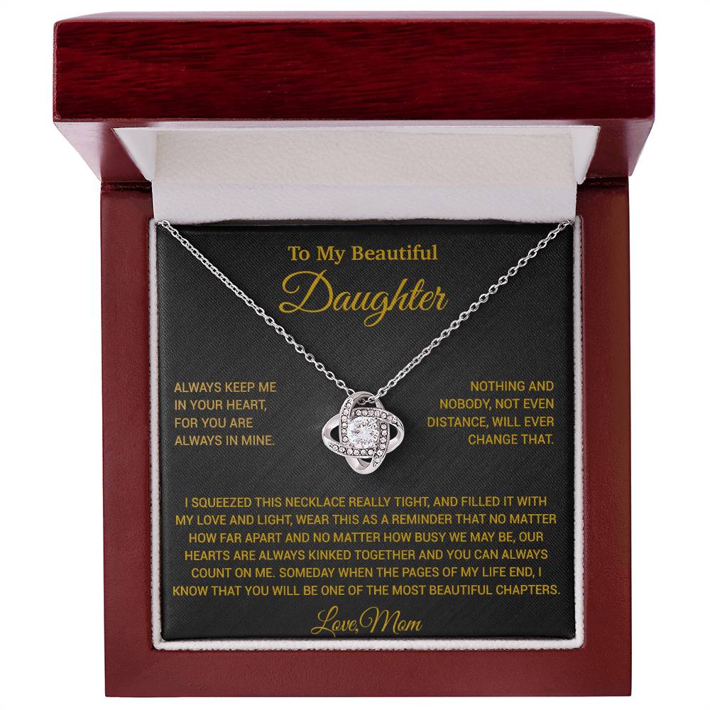 To My Daughter Necklace, Daughter Mother Necklace, Daughter Gift From Mom 9_6_Gold