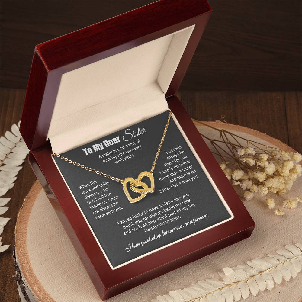 To My Sister Necklace, Brother to Sister, Birthday gift For Sister from Brother 3_4_Gray