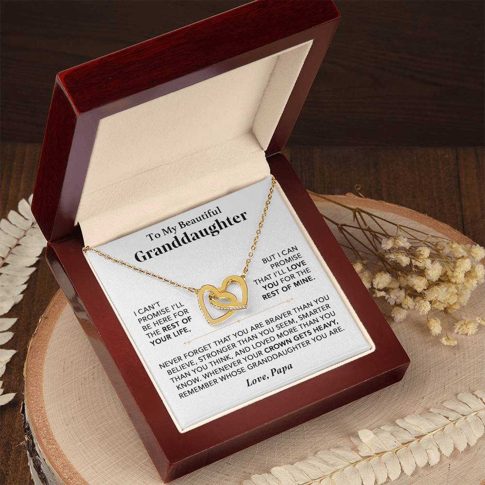 To My Granddaughter Necklace, Granddaughter Gift from Grandma, Gift from Grandpa_Papa