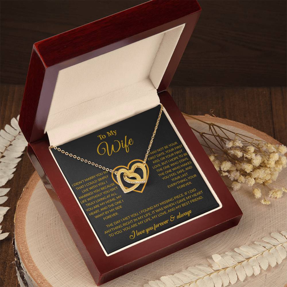 To My Wife Necklace, Gift For Wife, Anniversary Gift For Wife, Necklace For Wife 24_2_Gold