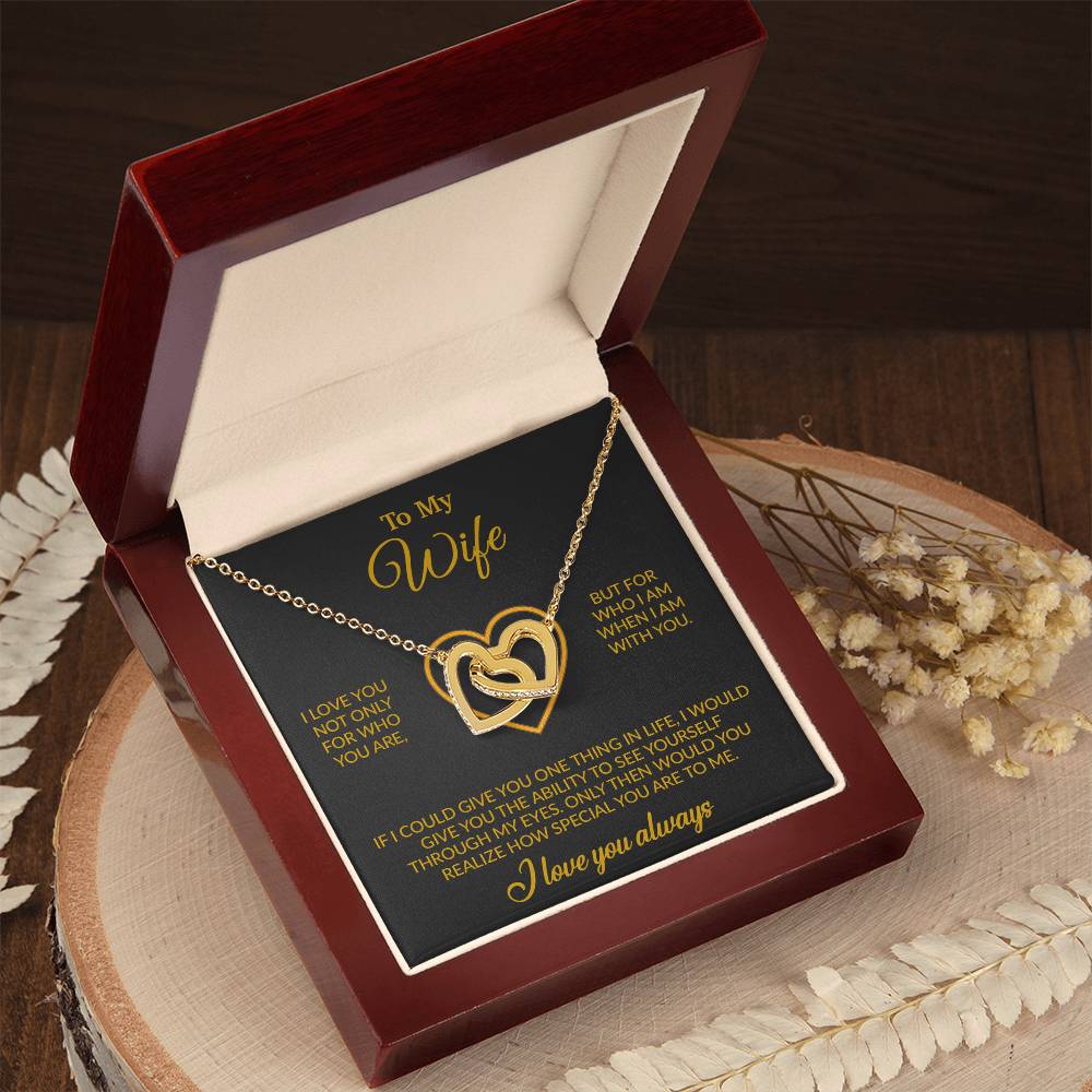To My Wife Necklace, Gift For Wife, Anniversary Gift For Wife, Necklace For Wife 10_6_Gold