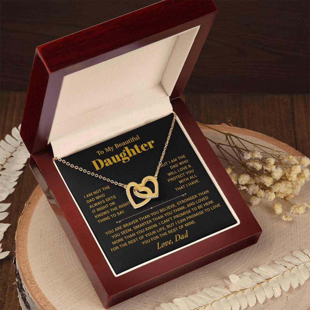 To My Daughter Necklace, Gift for Daughter from Dad, Father Daughter Necklace 21_10_Gold