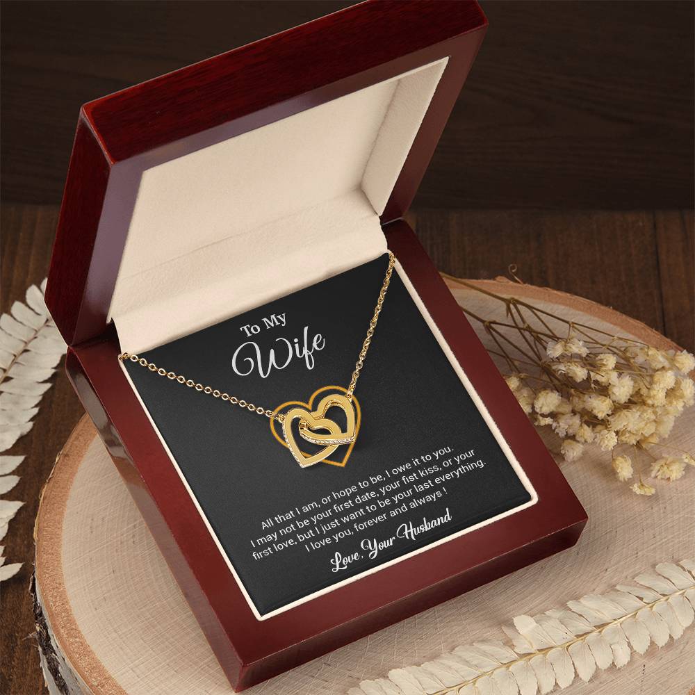To My Wife Necklace, Gift For Wife, Anniversary Gift For Wife, Necklace For Wife 24_3_Black