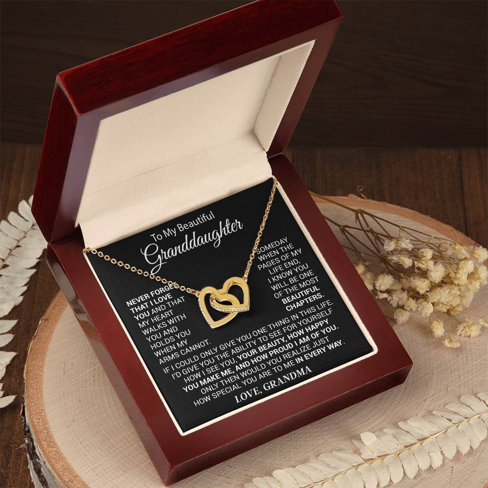 To My Granddaughter Necklace, Gift For Your Granddaughter, Christmas,Anniversary