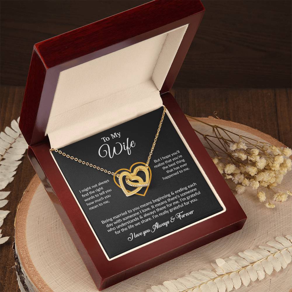 To My Wife Necklace, Gift For Wife, Anniversary Gift For Wife, Necklace For Wife 15_6_Black