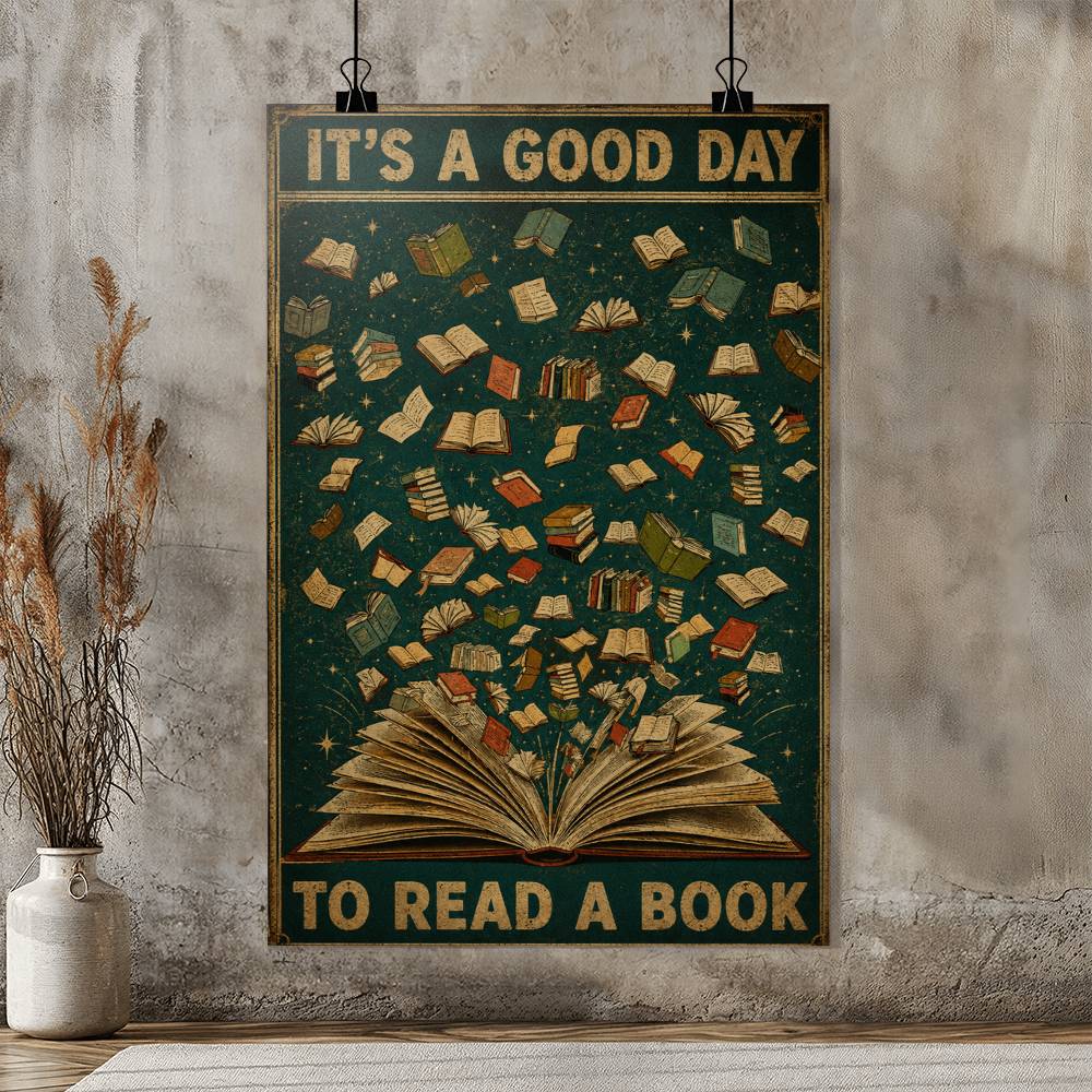 It's A Good Day To Read A Book Bookworm Poster