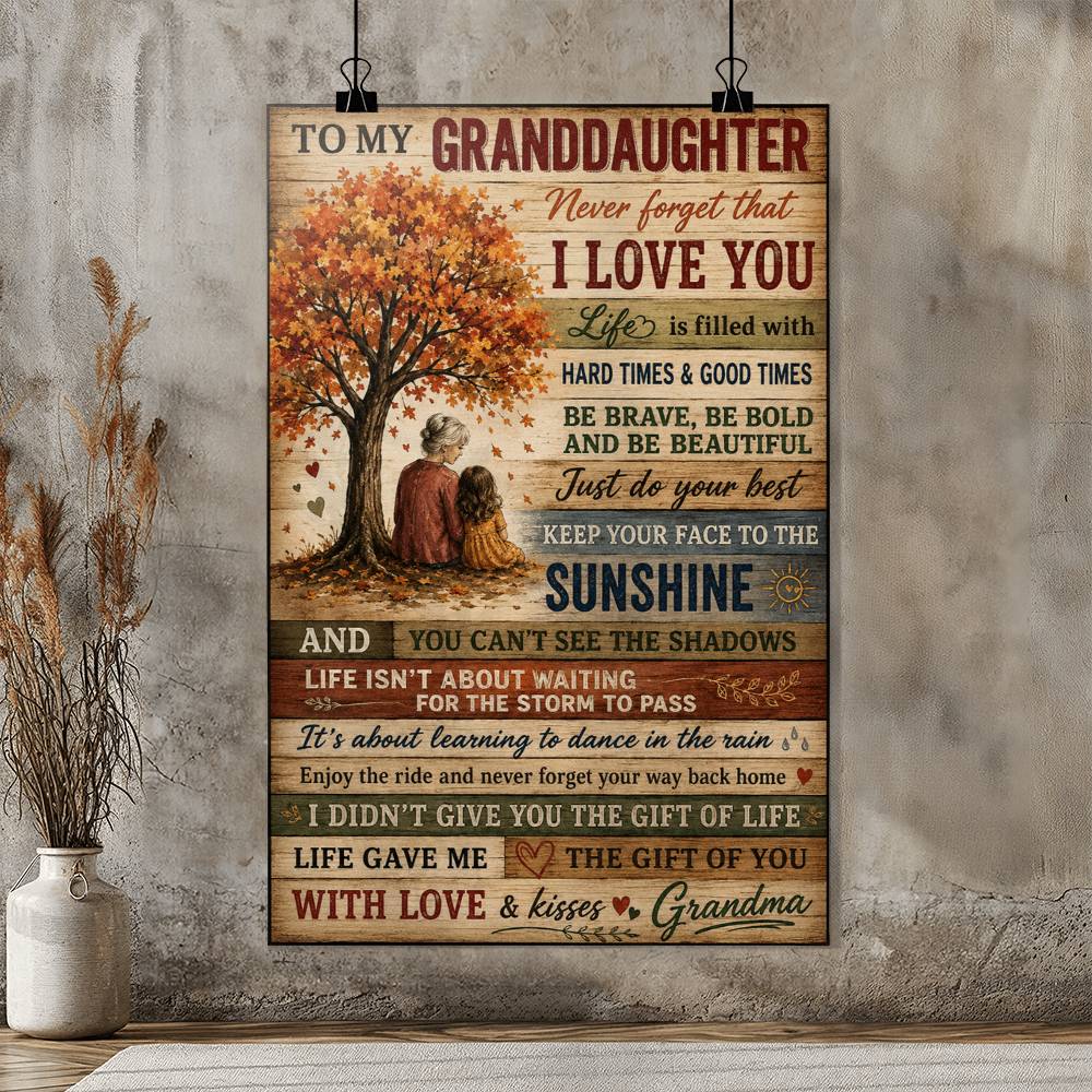 To My Granddaughter Gift From Grandma Poster