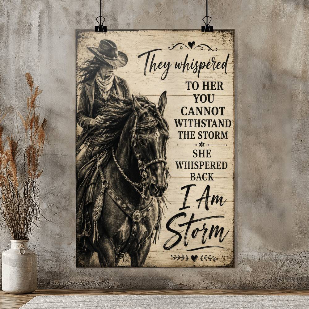 Horse Whispered To Her I Am Storm Poster