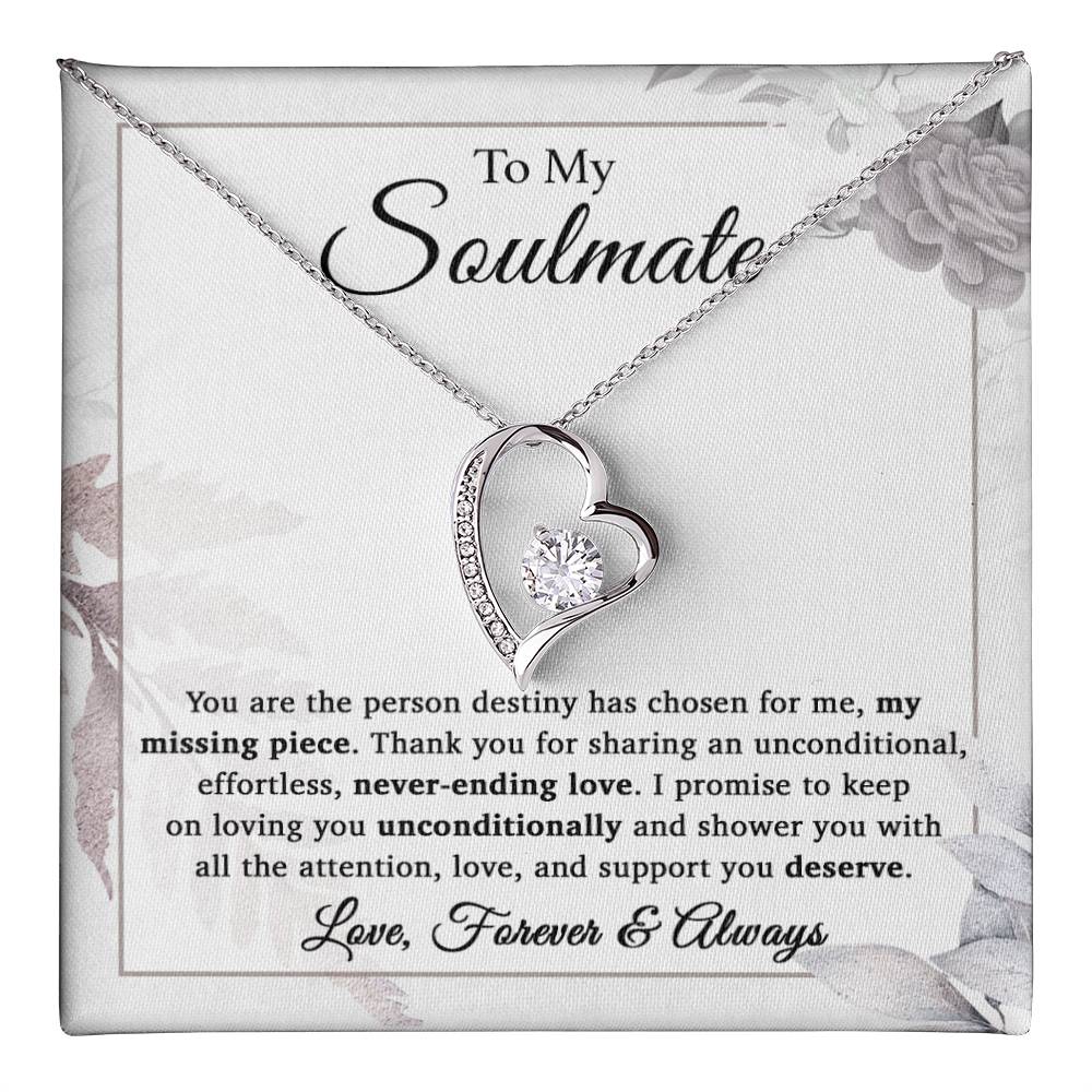 To My Soulmate Necklace Birthday Anniversary Gift for Wife Girlfriend