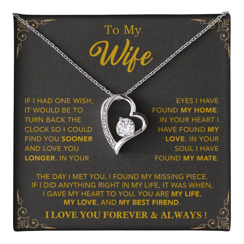 To My Wife Necklace, Gift For Wife, Anniversary Gift, Wife Birthday Gift For Her