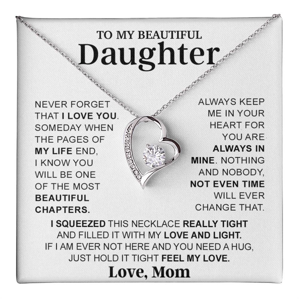 To My Daughter Necklace, Gift From Mom For Daughter, Gift Birthday, Christmas