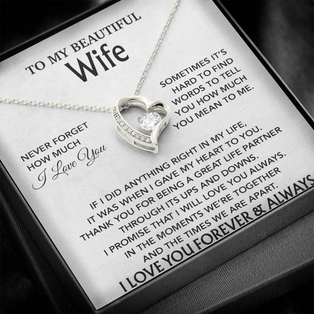 To My Wife Necklace, Christmas Gifts For Wife, Anniversary Cute Gift For Wife_White_20_8
