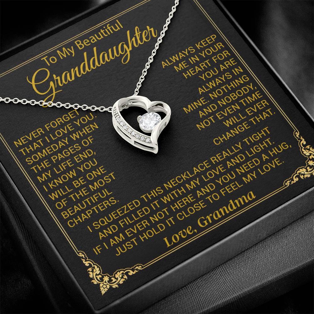 To My Granddaughter Necklace, Granddaughter Gift from Grandma, Christmas Gift