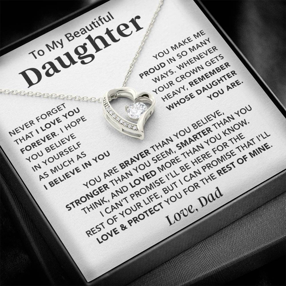 To My Daughter Necklace, Daughter Father Necklace, Daughter Gift From Dad 26_8