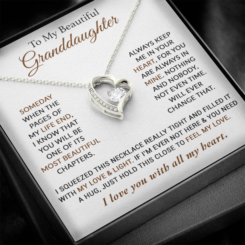 To My Granddaughter Necklace, Granddaughter Gifts From Grandma Grandmother 12_2