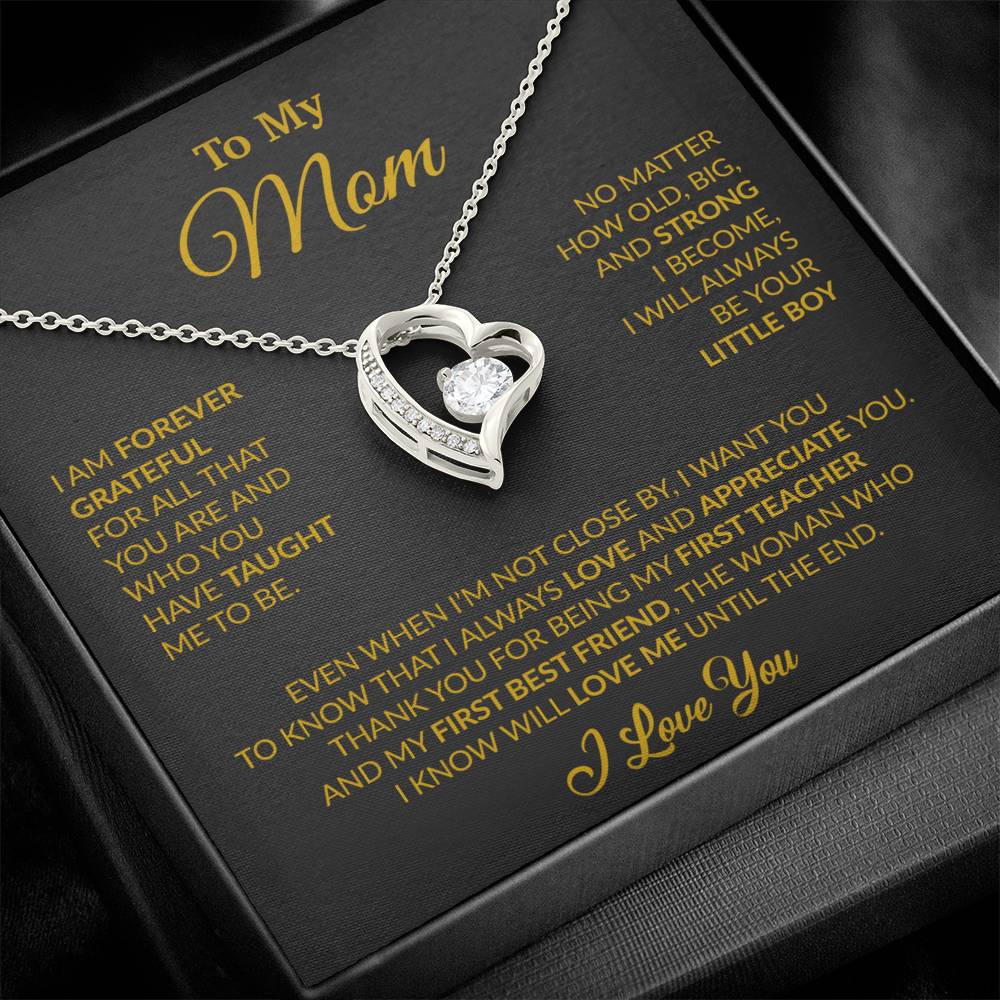 To My Mom Necklace, Gift For Mom From Daughter, Mother's Day Gifts 3_4_Gold