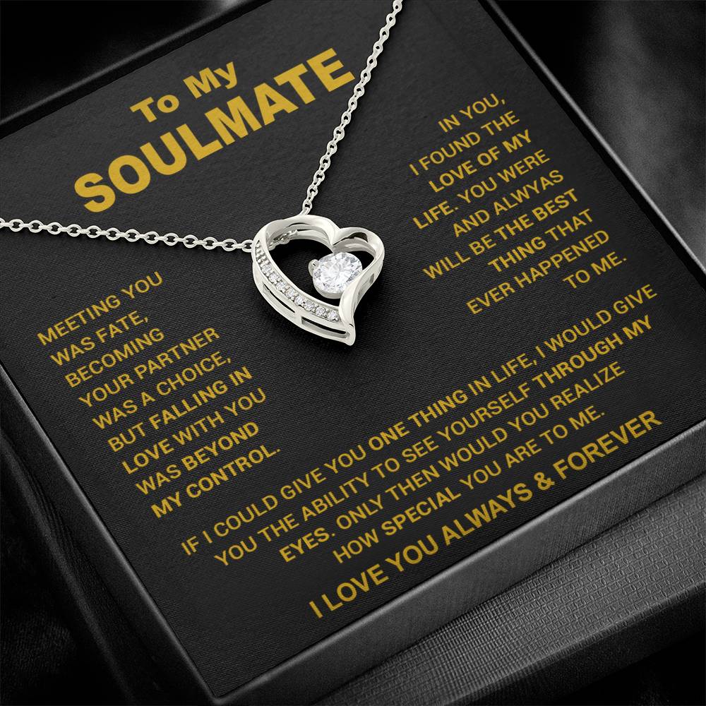 To My Soulmate Necklace, Soulmate Gift, Gift For Girlfriend, Christmas Gift 10_12_Gold