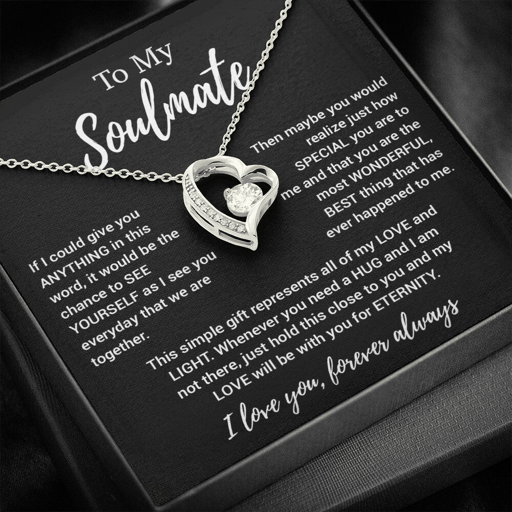 To My Soulmate Necklace, Soulmate Gift, Soulmate Jewelry Anniversary 11_8_Black