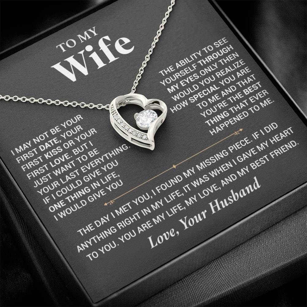 To My Wife Necklace, Christmas Gift For Wife, Christmas Gifts For Her, Wife Gift_ Gray