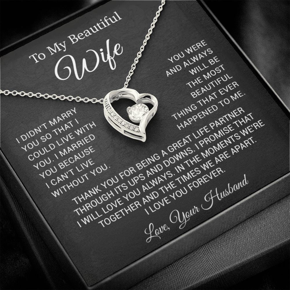 To My Wife Necklace, Anniversary Gift For Wife, Wife Birthday, Gift For Wife33