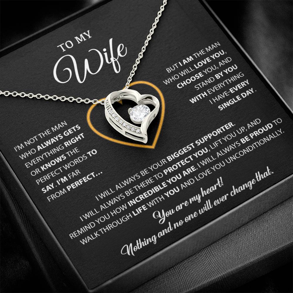 To My Wife Necklace, Gift For Wife, Anniversary Gift For Wife, Necklace For Wife 14_1_Black