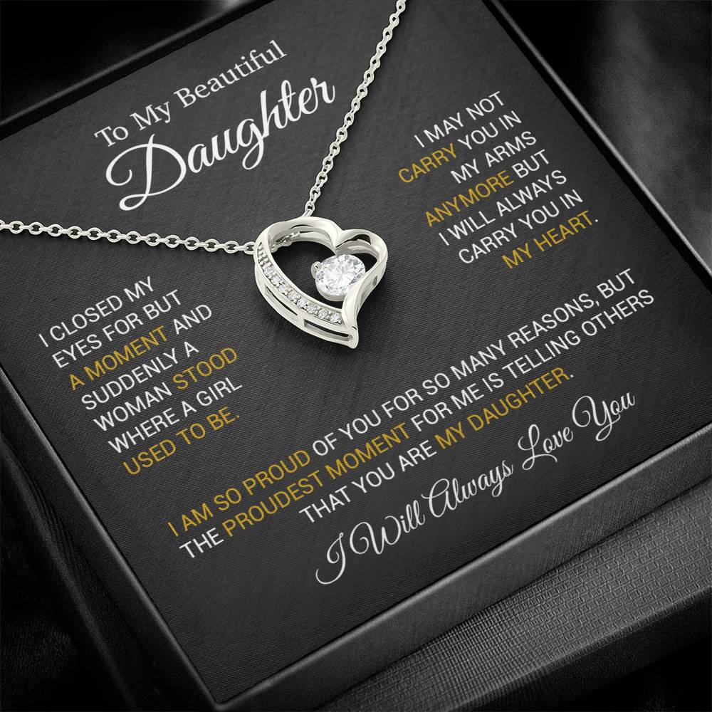 To My Daughter Necklace, Daughter Father Necklace, Daughter Gift From Dad 2_6_Black