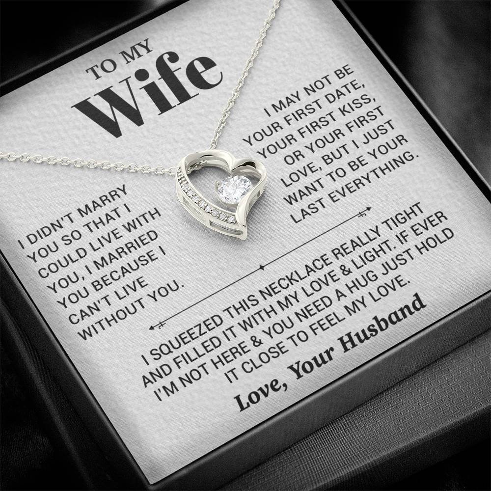 To My Wife Necklace, Christmas Gifts For Women, Anniversary Gift For Wife 27_9_White