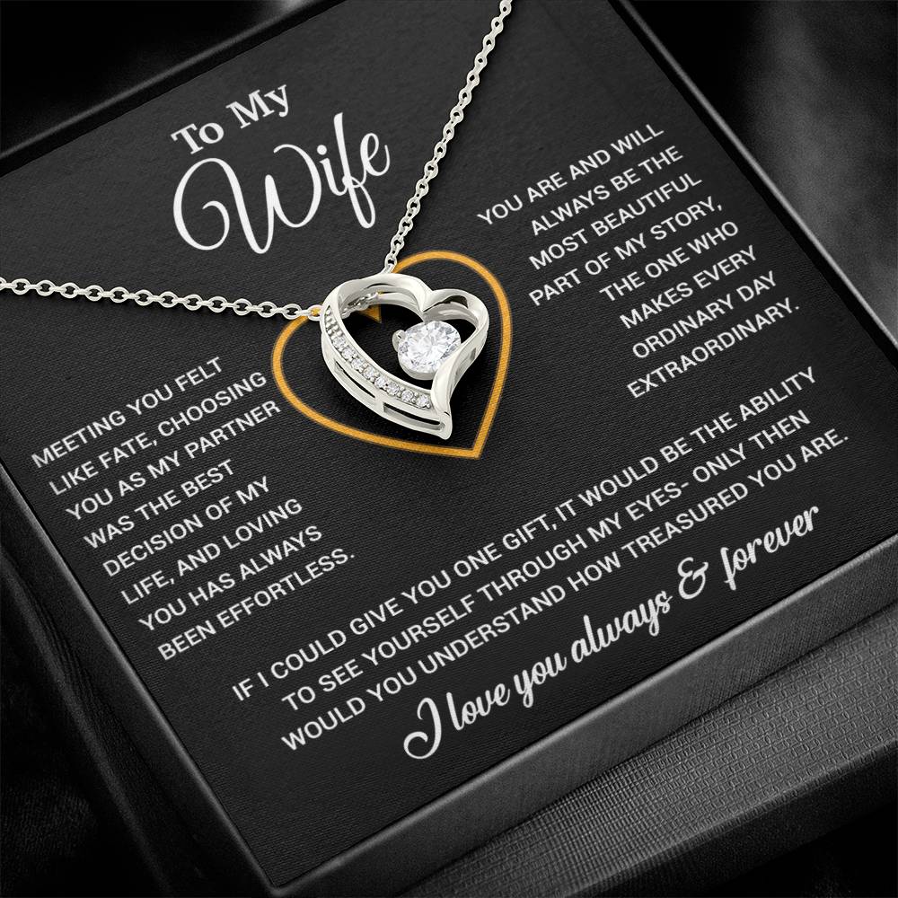 To My Wife Necklace, Christmas Gifts For Women, Anniversary Gift For Wife 1_1_Black