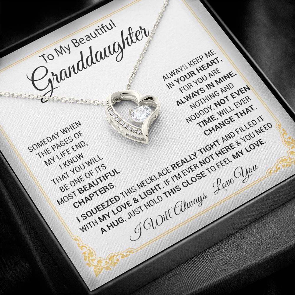 To My Granddaughter Necklace, Gift For Your Granddaughter, Christmas,Anniversary, Graduation