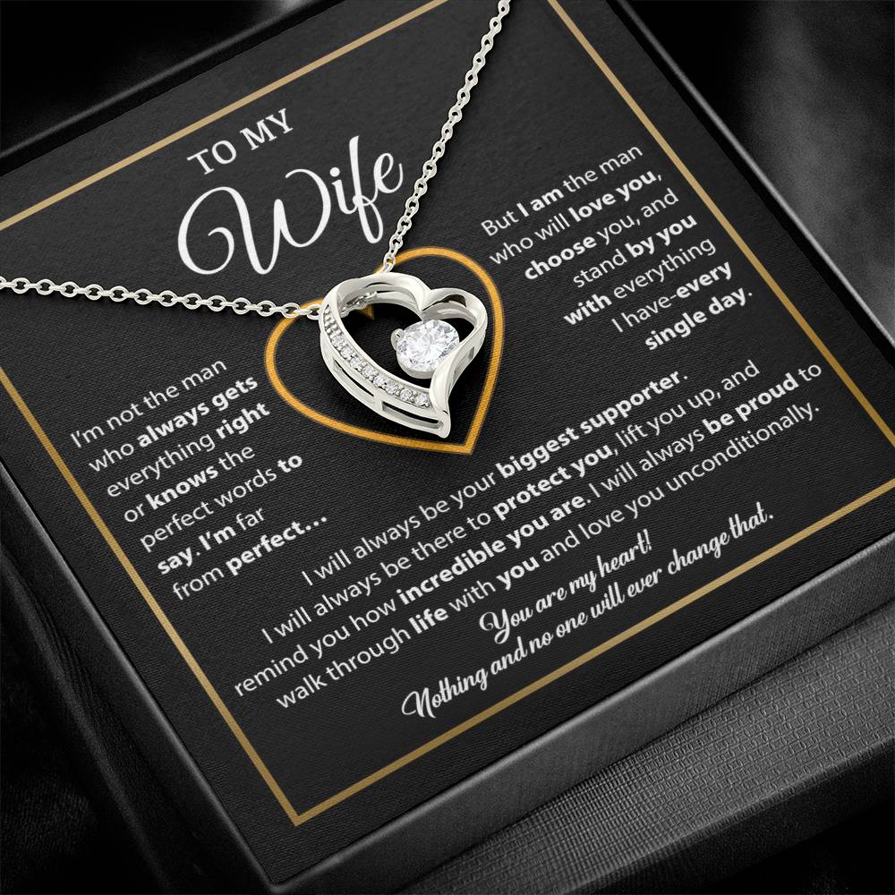 To My Wife Necklace, Gift For Wife, Anniversary Gift For Wife, Necklace For Wife 29_1_Black