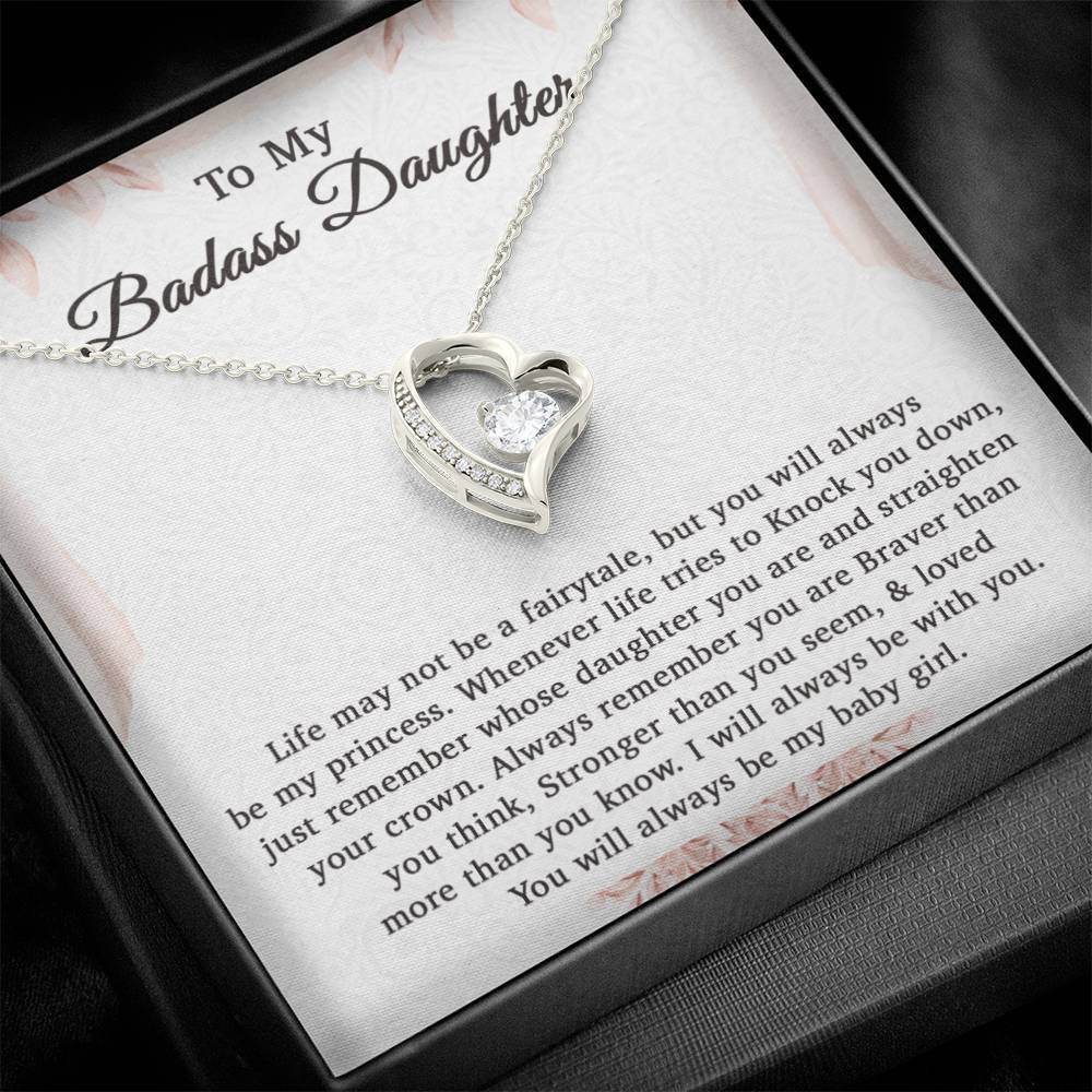 To My Badass Daughter Necklace From Mom, Badass Daughter Gift, Badass Daughter Necklace