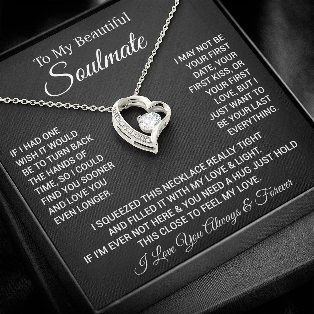 To My Soulmate Necklace, Gift For Soulmate, Anniversary Gift, Christmas Gift 24_2_Black