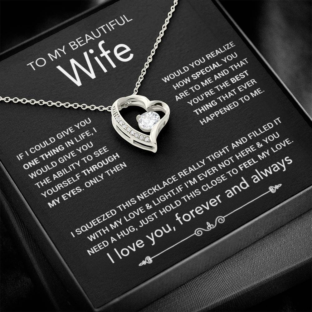 To My Wife Necklace, Christmas Gifts For Women, Anniversary Gift For Wife 8_10_Black