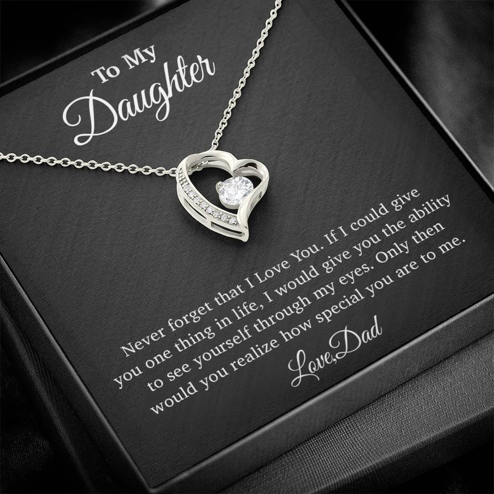 To My Daughter Necklace, Gift for Daughter from Dad, Father Daughter Necklace 29_4