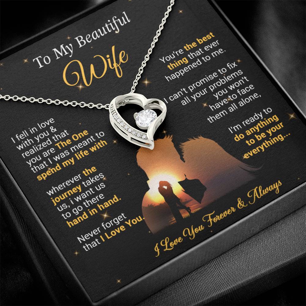 To My Wife Necklace, Gift For Wife Girlfriend From Husband, Valentines Day