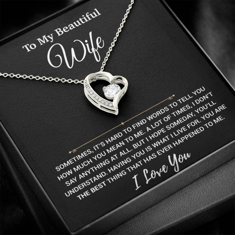 To My Wife Necklace, Christmas Gifts For Women, Anniversary Gift For Wife 20_11_Black