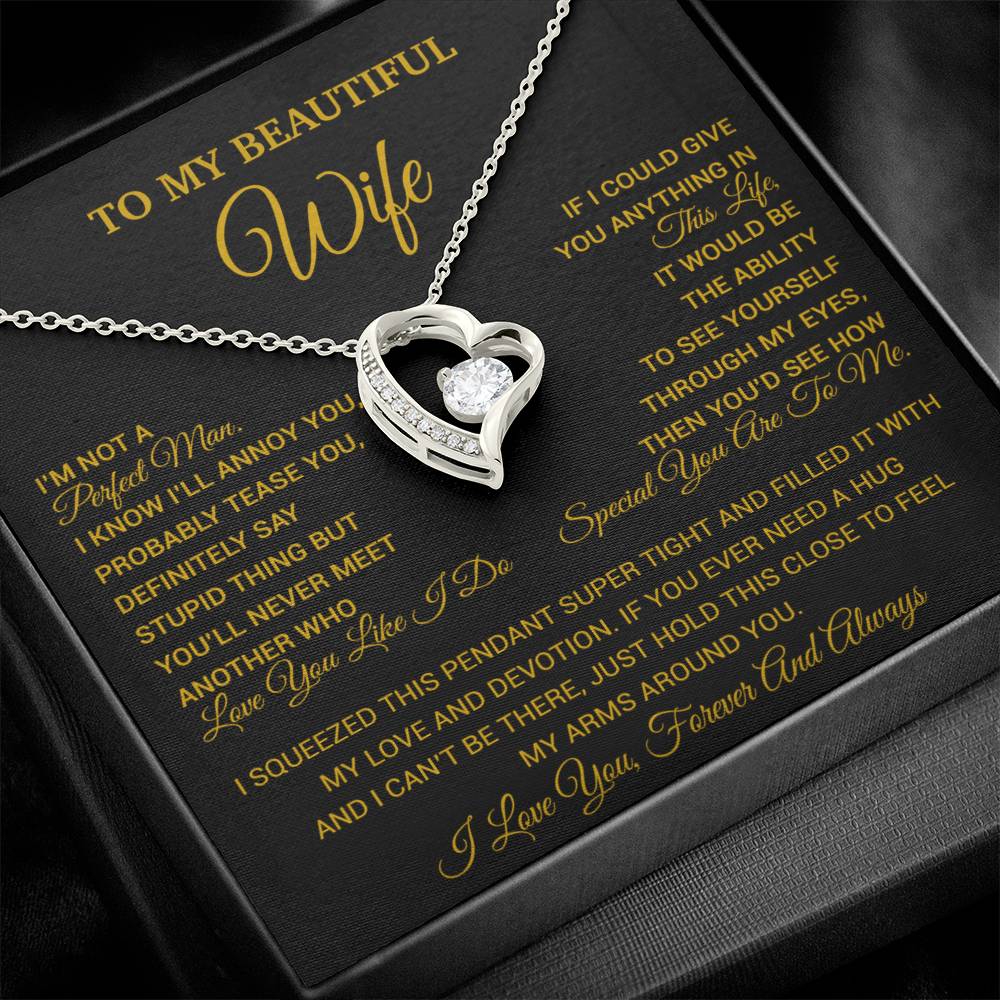 To My Wife Necklace, Christmas Gifts For Wife, Anniversary Cute Gift For Wife_26_8_Gold