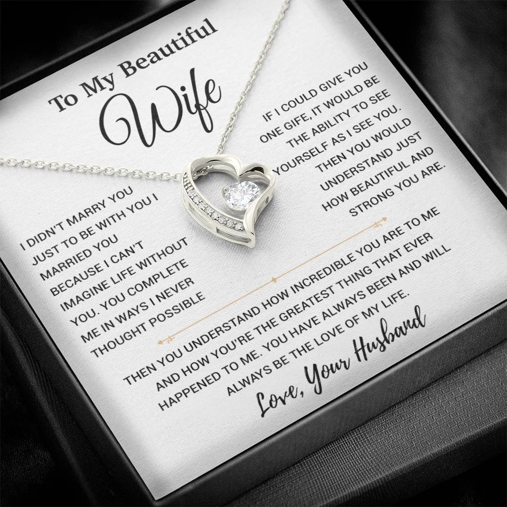 To My Wife Necklace, Christmas Gifts For Women, Anniversary Gift For Wife 11_9_White
