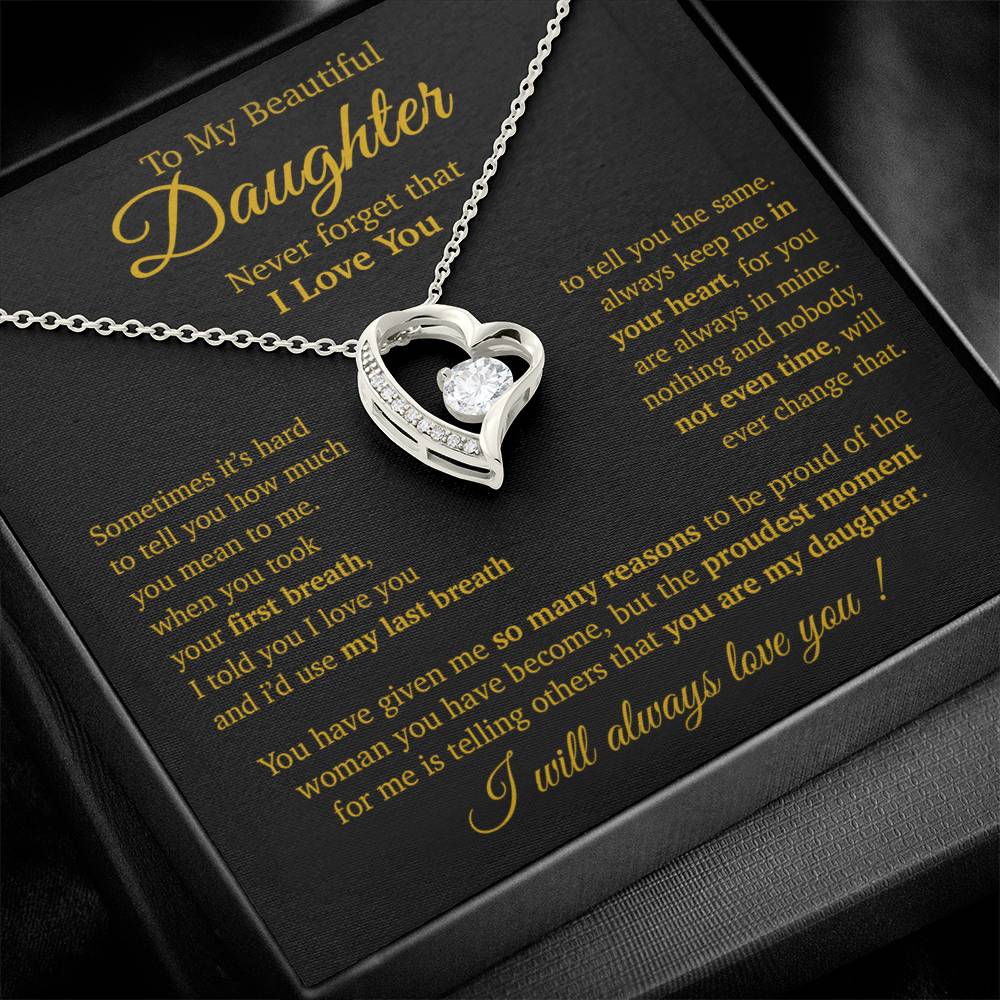 To My Daughter Necklace, Daughter Father Necklace, Daughter Gift From Dad, Mom 8_11