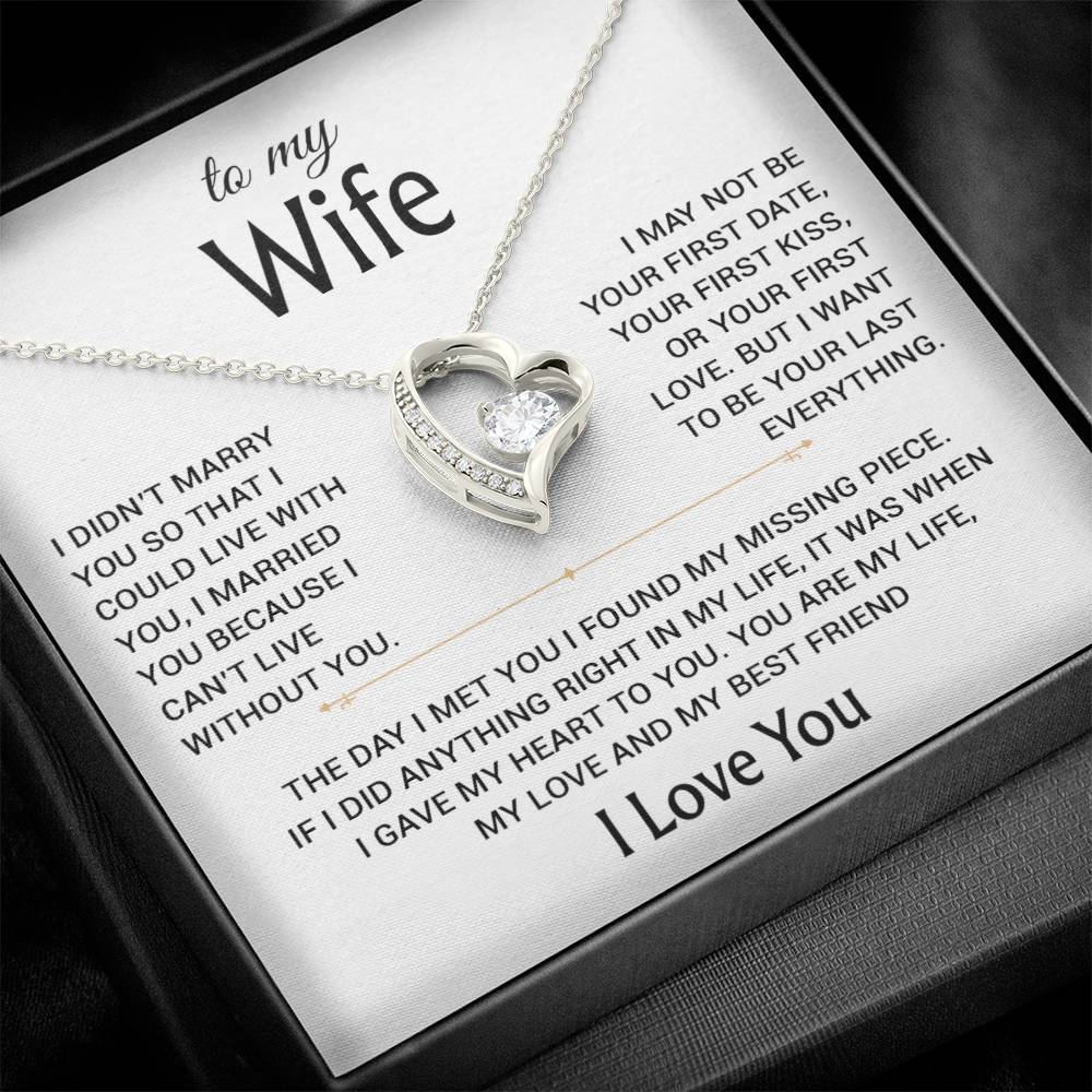 To My Wife Necklace, Christmas Gifts For Women, Anniversary Gift For Wife 16_12_White