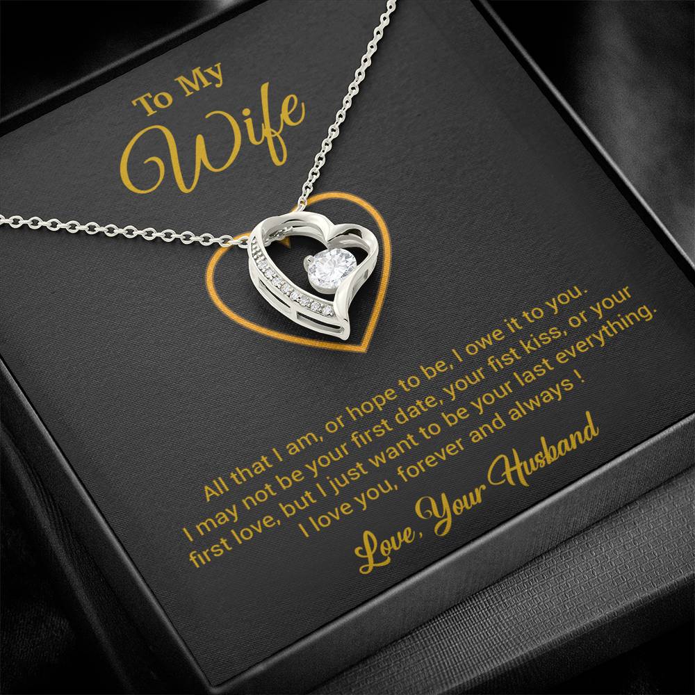 To My Wife Necklace, Gift For Wife, Anniversary Gift For Wife, Necklace For Wife 24_3_Gold