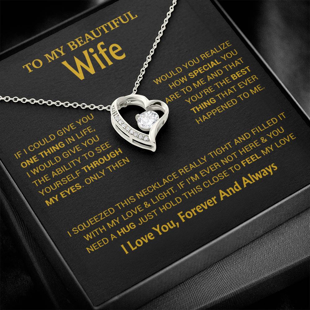 To My Wife Necklace, Christmas Gifts For Wife, Anniversary Cute Gift For Wife_23_8_Gold