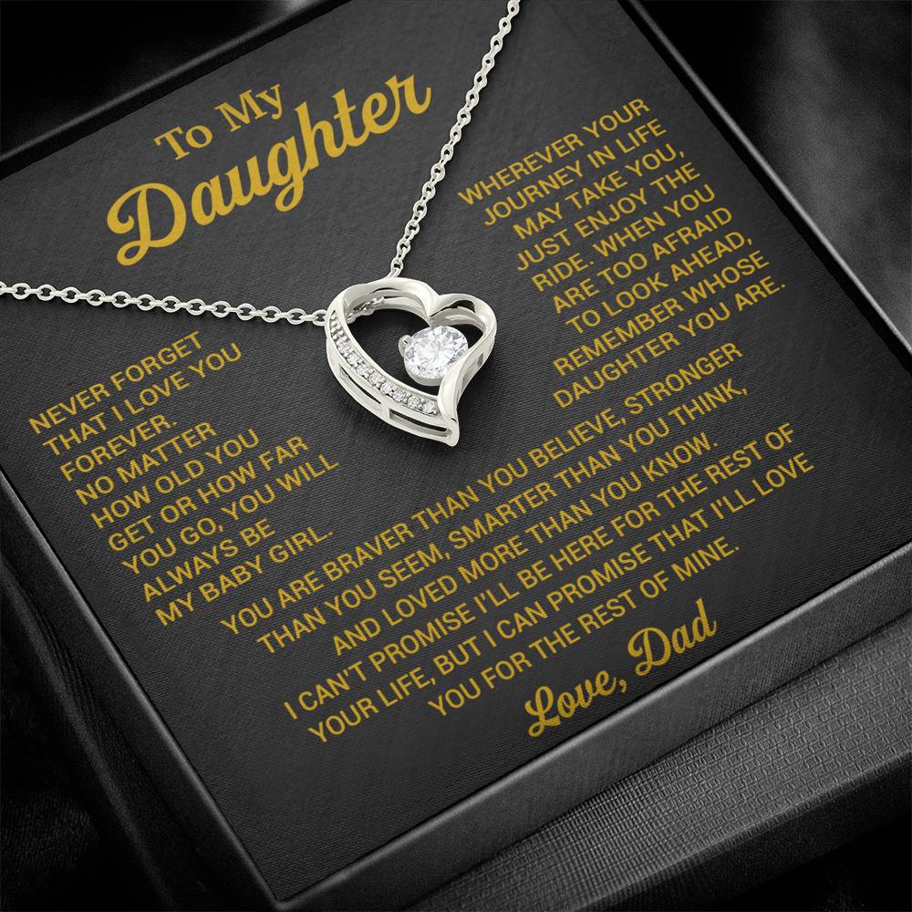 To My Daughter Necklace, Daughter Father Necklace, Daughter Gift From Dad 20_8_Gold