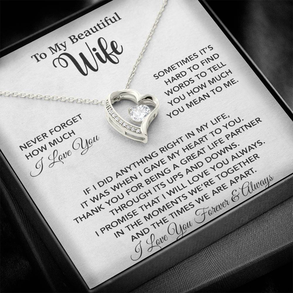 To My Wife Necklace, Christmas Gifts For Wife, Anniversary Cute Gift For Wife_White_25_9
