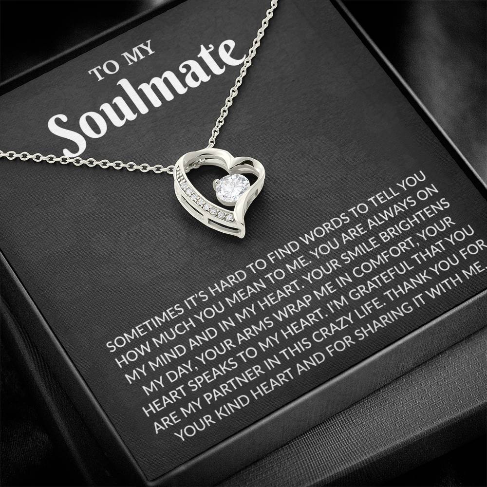 To My Soulmate Necklace, Anniversary Gift for Her, Gifts for Wife, Gifts for Girlfriend