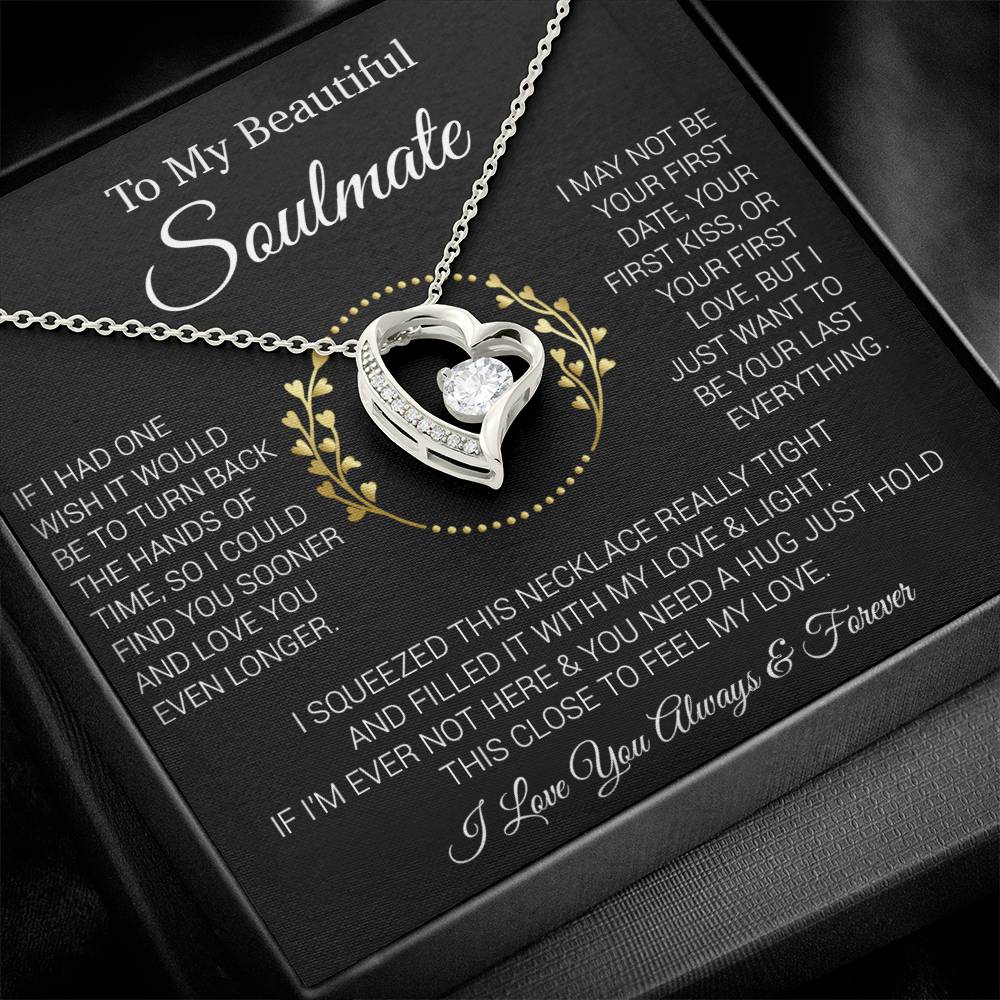 To My Soulmate Necklace, Gift For Soulmate, Anniversary Gift, Christmas Gift