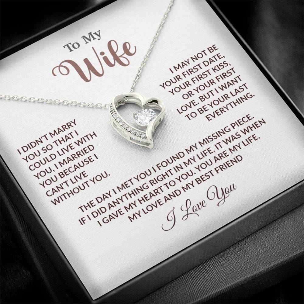 To My Wife Necklace, Wife Gift From Husband, Wife Husband Necklace, Christmas Gift 18_9