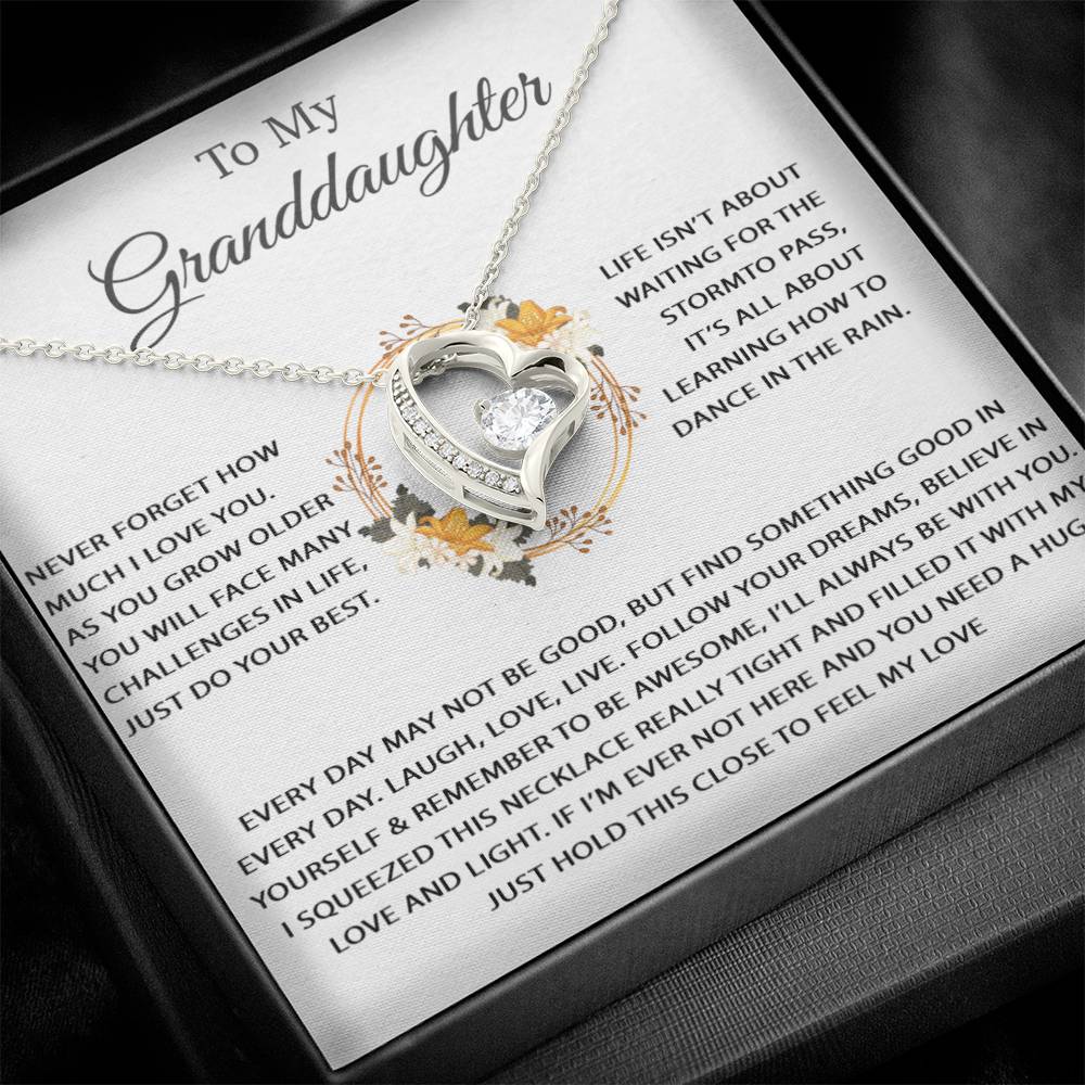 To My Granddaughter Necklace, Birthday Gift For Granddaughter, Birthday Gifts 16_10